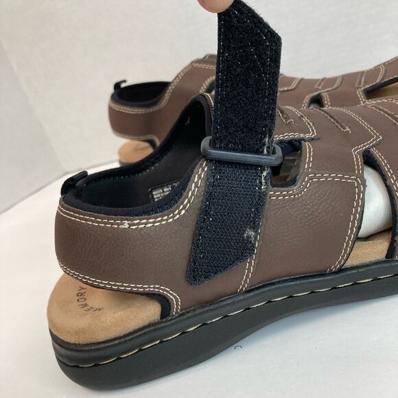 Dockers Mens Sandals Casual Shoes Size 12W Brown Memory Foam New